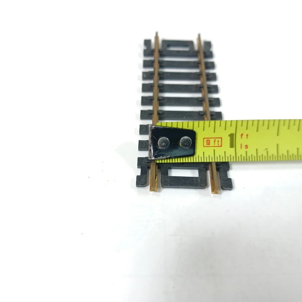 Set of 27 Vintage Brass Model HO Train Track Lot Straight Curved Pieces Mixed